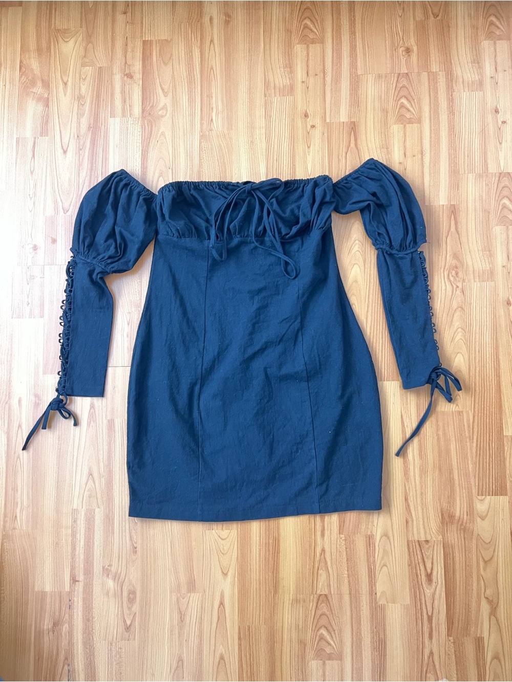 PrettyLittleThing Milkmaid Inspired Romantic Mini Dress
